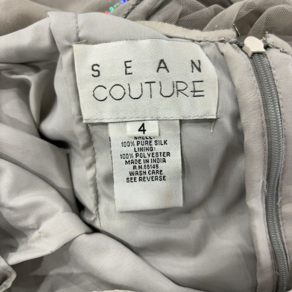 Sean Couture Silver Prom Dress - Picture 7 of 7